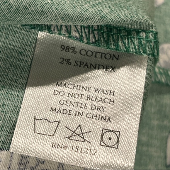 Green vases print short sleeves blouse size small - Picture 9 of 11